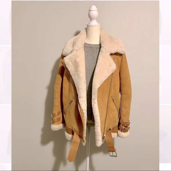 Leather jacket. 100% real fur - Picture 5 of 11